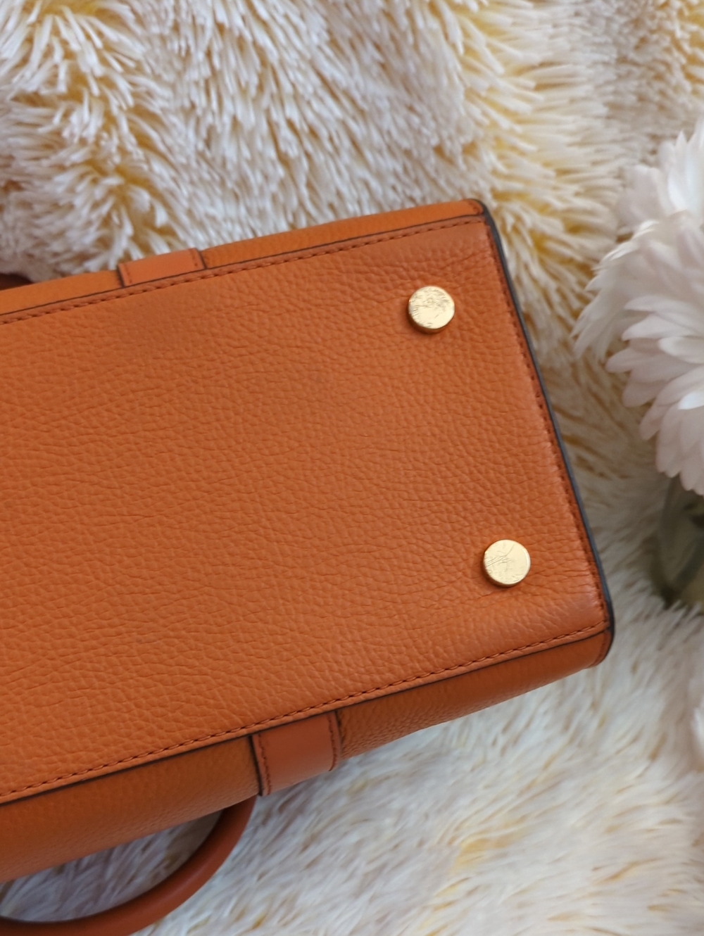 ❣️👜Michael Kors Nouveau Hamilton Leather Satchel in Burnt Orange👜❣️ - Picture 10 of 10